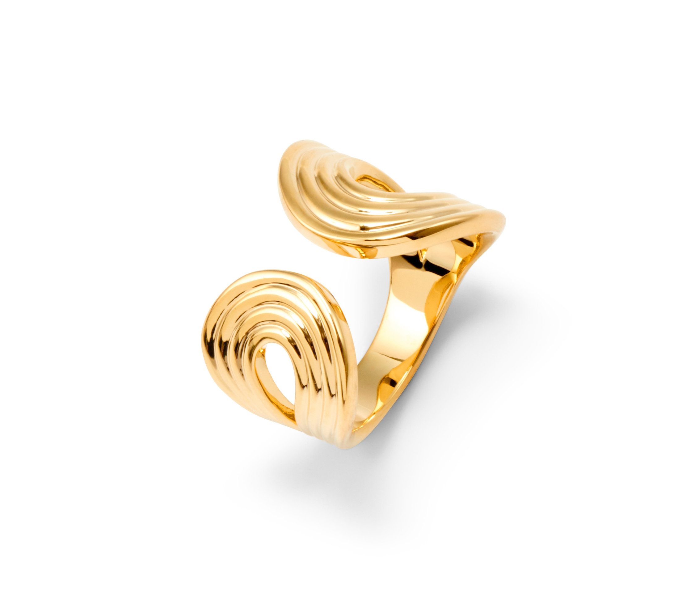 Detailaufnahme eines goldenen Rings.