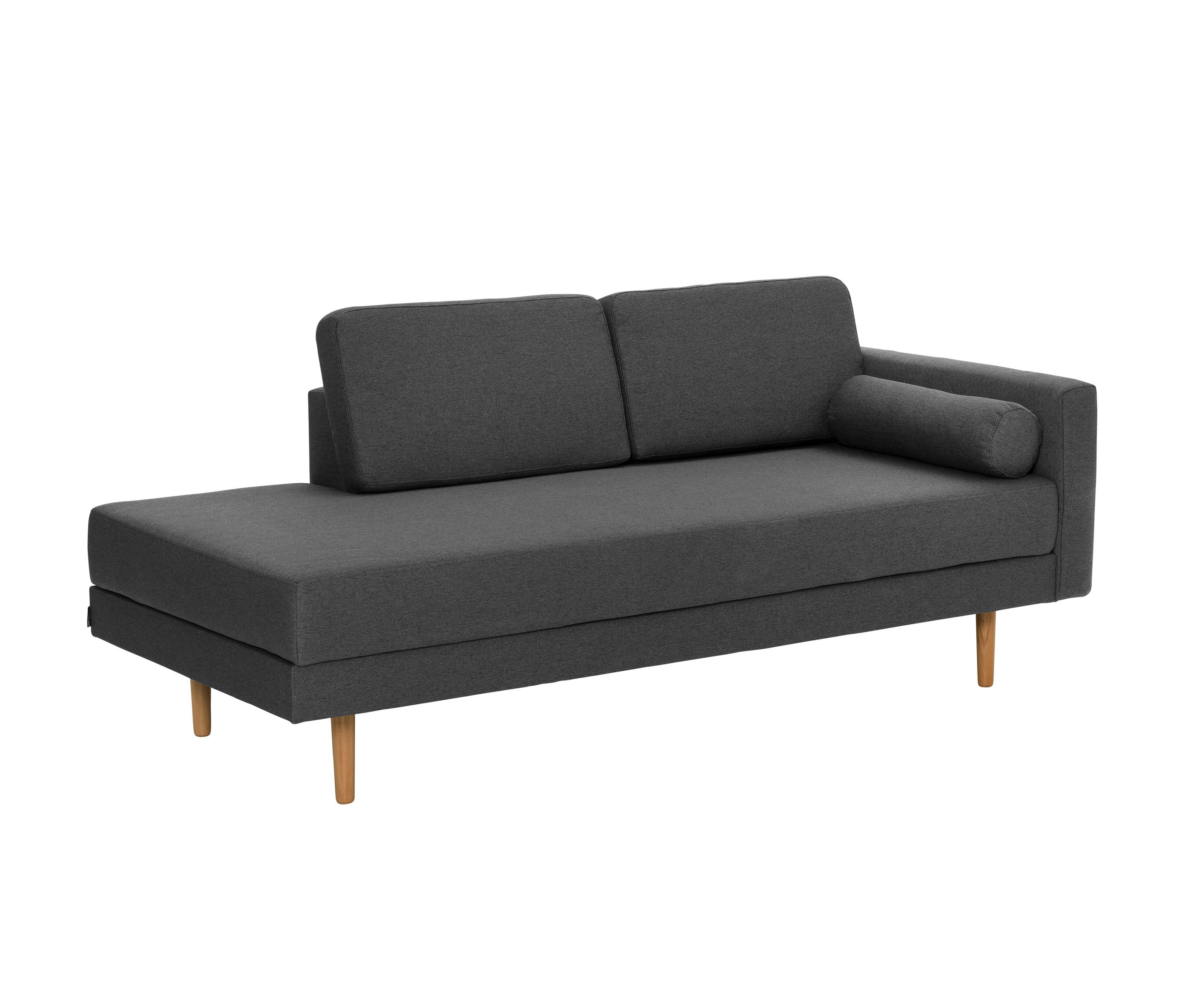Tchibo - Récamiere »Ivo« mit verstellbarer Armlehne - 190x87x81cm - anthrazit - Buchenholz / Holz / Buchenholz