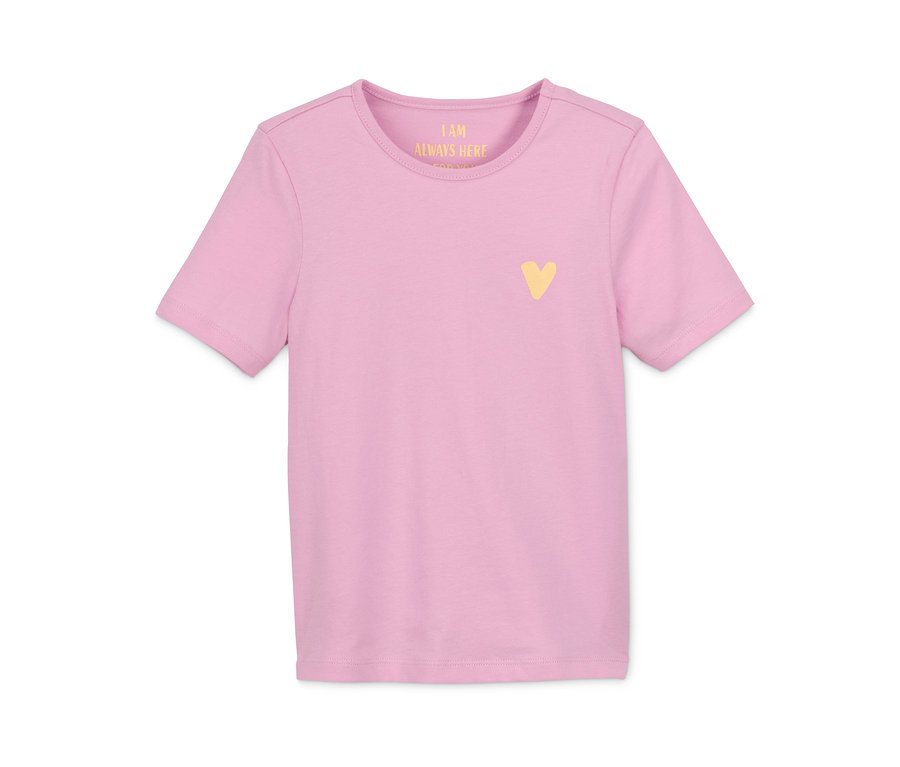 Rosa Shorty-Pyjama aus Bio-Baumwolle mit kurzem Arm und gelbem Herz.