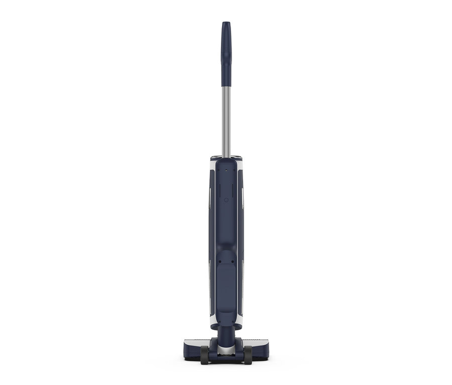 Ein blau-grauer Mopp vor einem weißen Hintergrund. Tineco Floor One S3 Extreme Nass-Trockensauger.