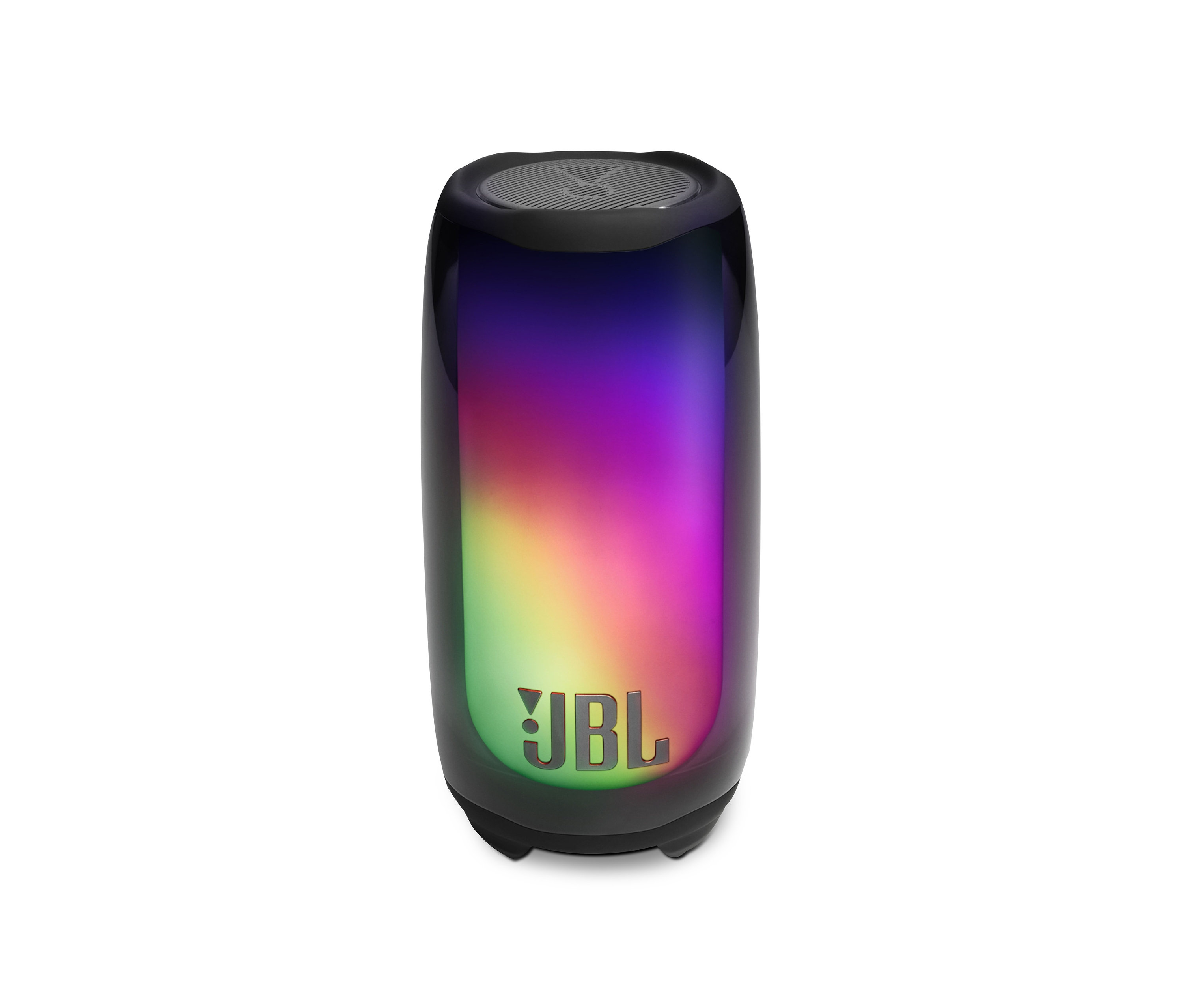 Frontansicht des JBL »Pulse 5«, einem tragbaren Bluetooth®-Lautsprecher mit Lichtshow.