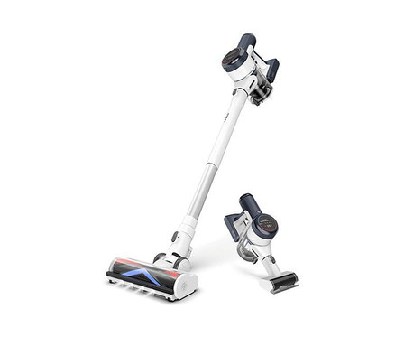 Zwei weiße Tineco Pure One S15 Flex Akkusauger auf weißem Hintergrund.