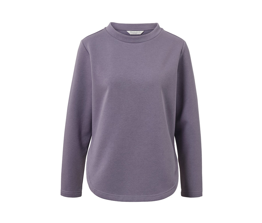 Lila Lounge-Sweatshirt mit langen Ärmeln.