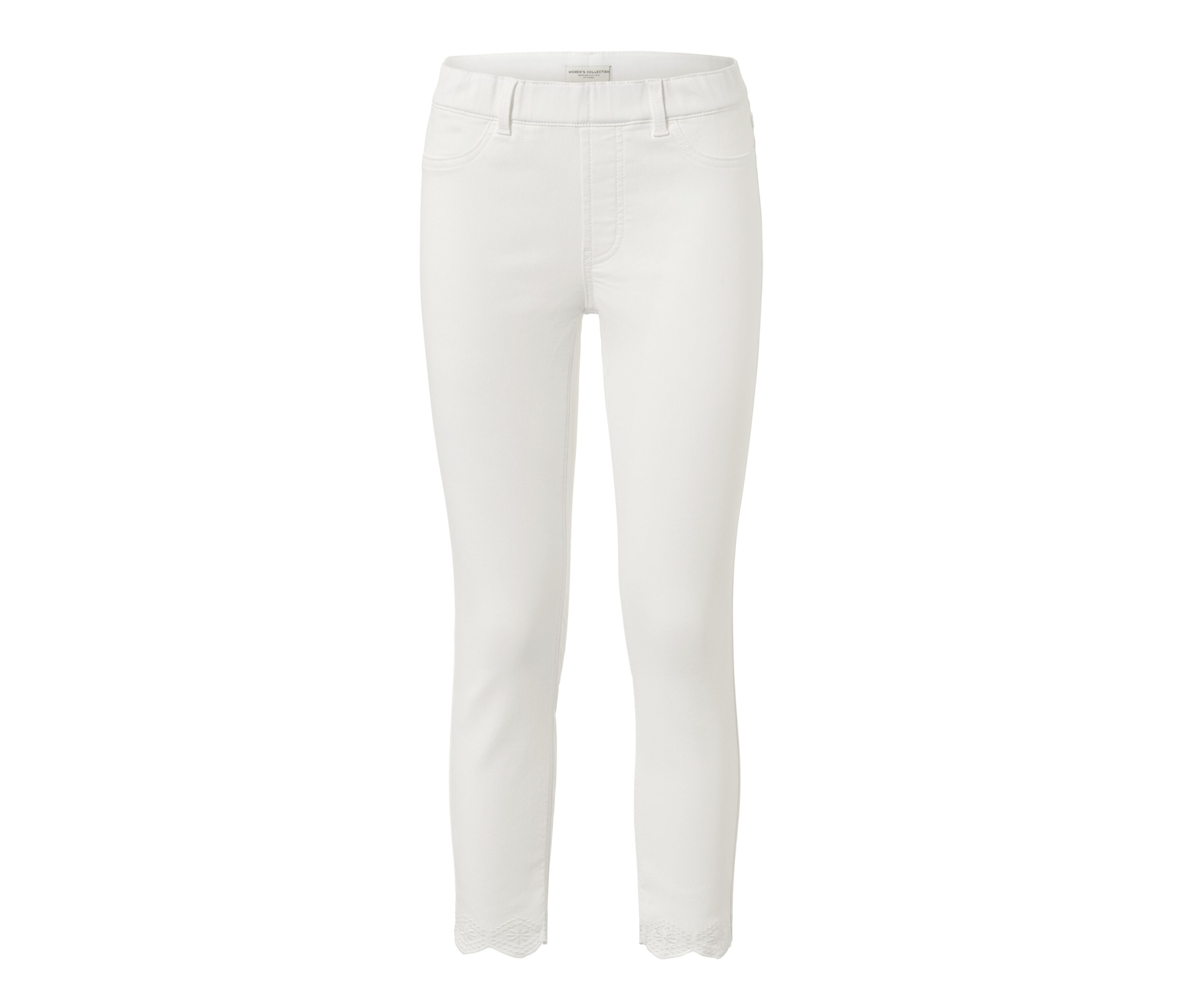Tchibo - 7/8-Treggings mit Lochstickerei - Damen - Gr. 40 - weiß