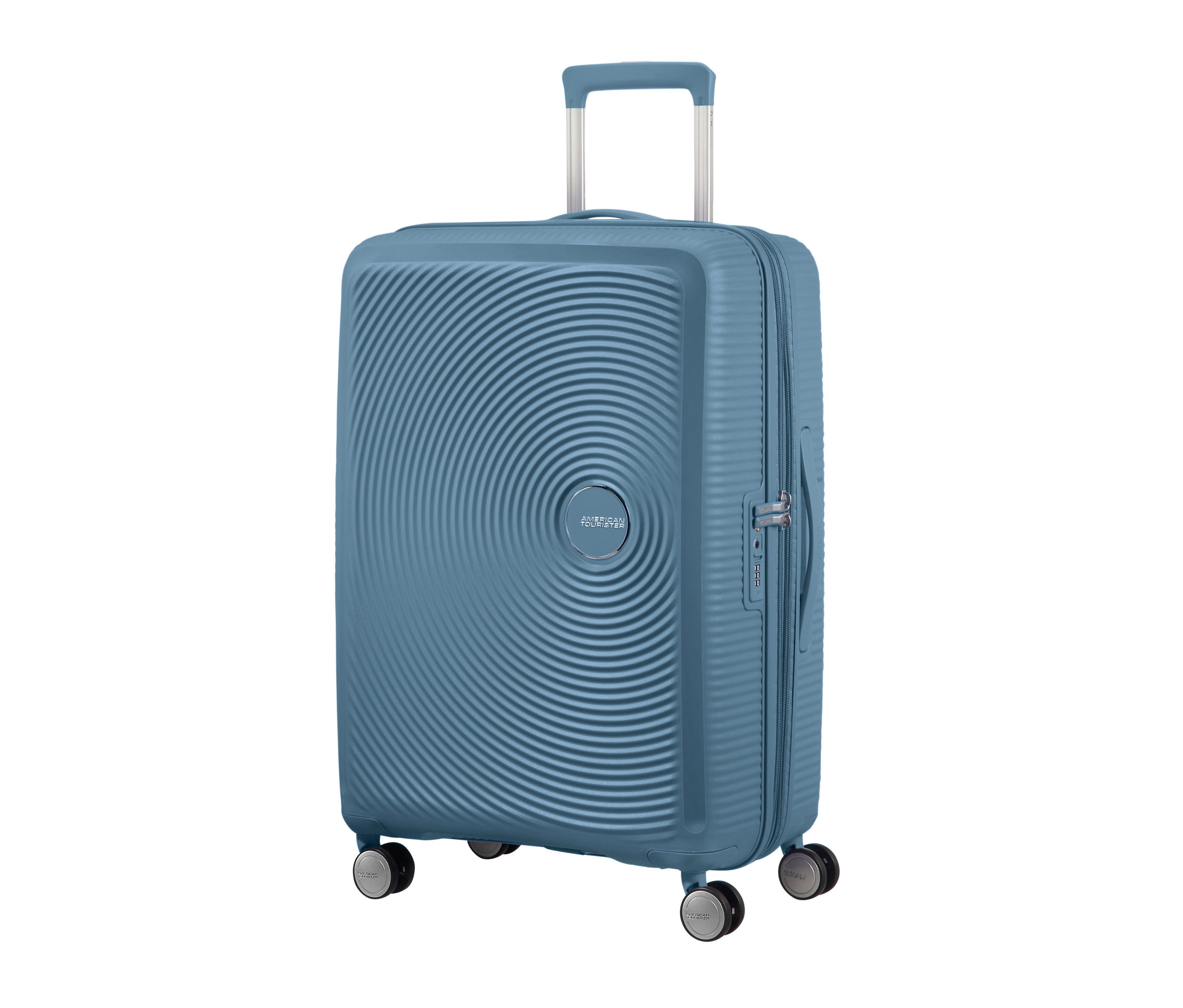 Blauer American Tourister Hartschalen-Koffer »Soundbox« Spinner, mittel.