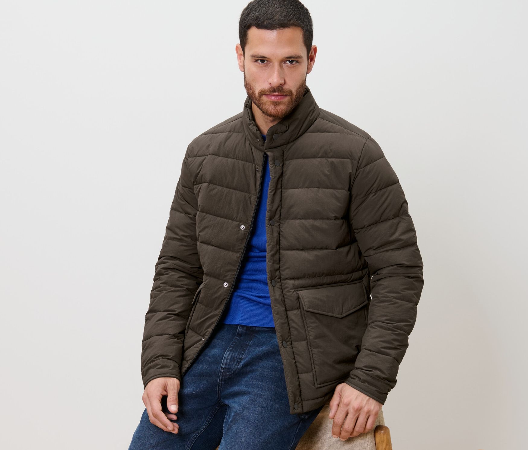 Thumbnail - Tchibo - Steppjacke - Herren - Gr. S - braun