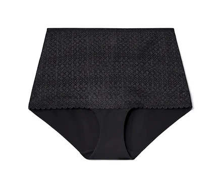 Eine schwarze Highwaist-Panty.