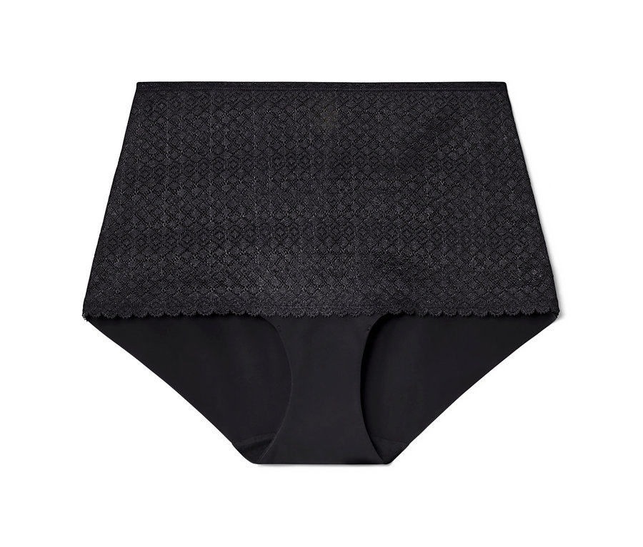 Eine schwarze Highwaist-Panty.