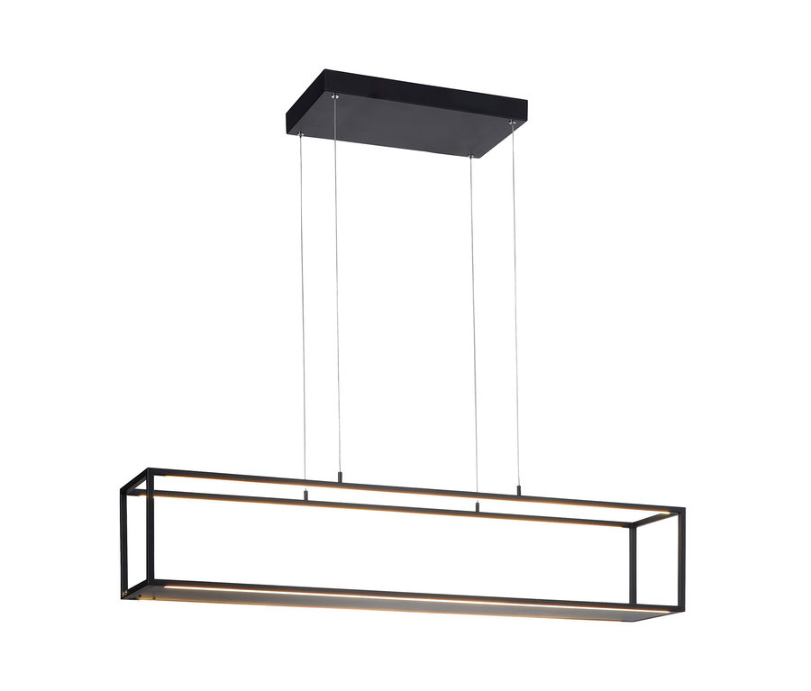 Schwarze Paul Neuhaus LED-Pendelleuchte »Contura«.