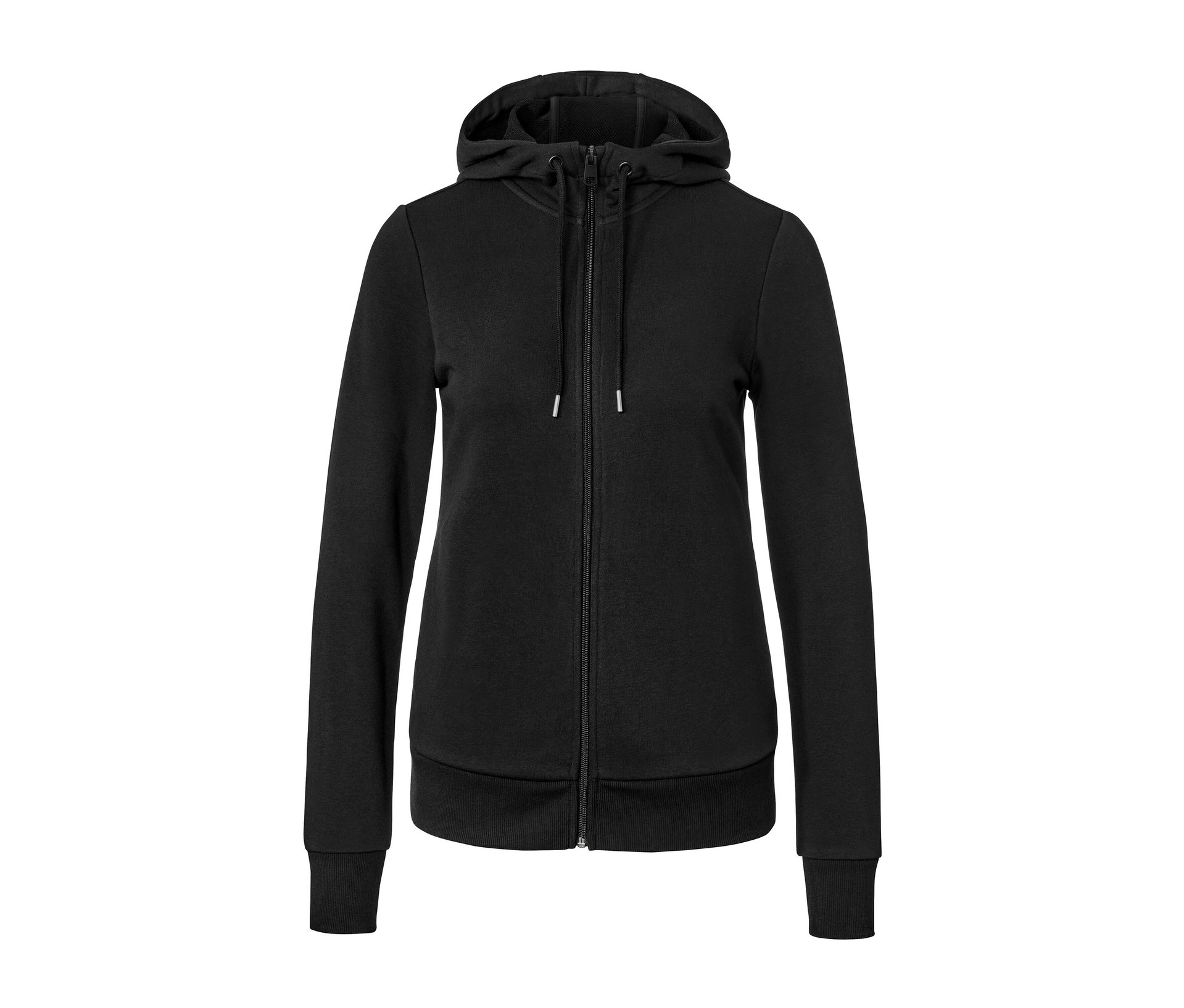 Sweatjacke - Damen - Gr. XXL - schwarz - schwarz