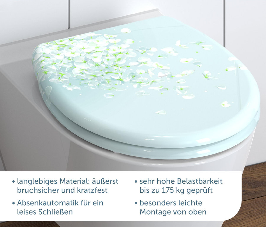 WC-Sitz mit Duroplast, Flower in the Wind.