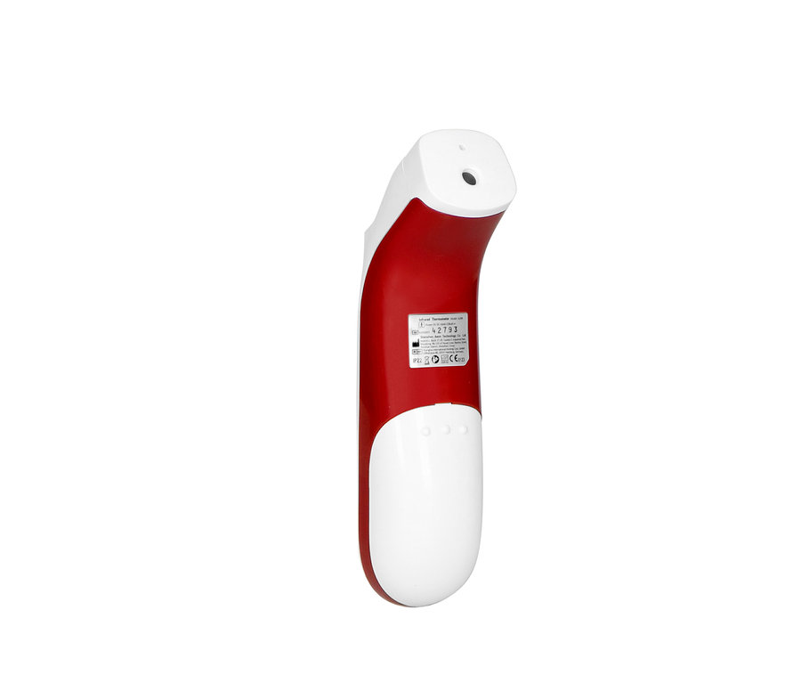 Detailaufnahme eines Infrarot-Stirnthermometers.