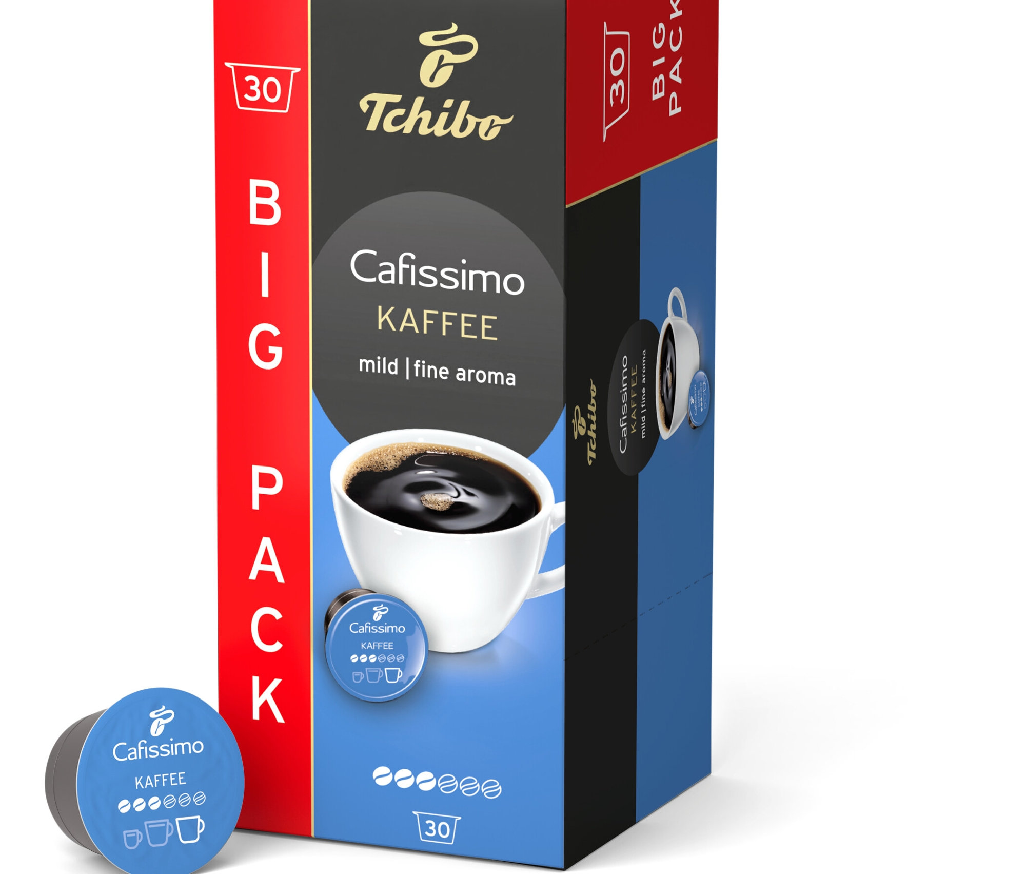 Cafissimo Kaffee mild - 30 Kapseln - Intensität: 3/6