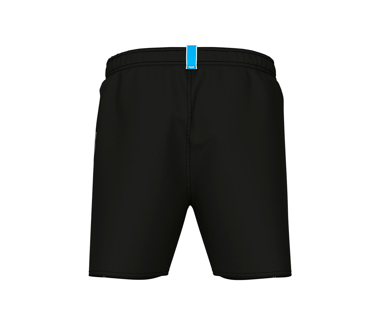 Schwarze arena Badeshorts Fundamentals Logo.