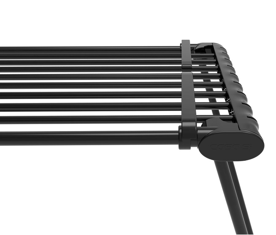 Detailansicht des schwarzen Teleskop-Wäscheständers "Ultra".