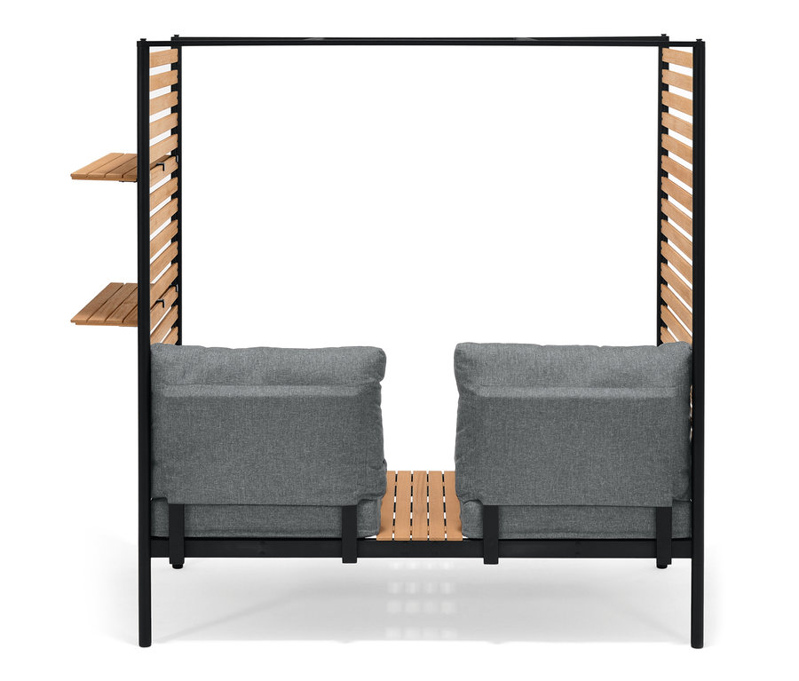 ScanCom Outdoor-Lounge mit Fußhocker, anthrazit.