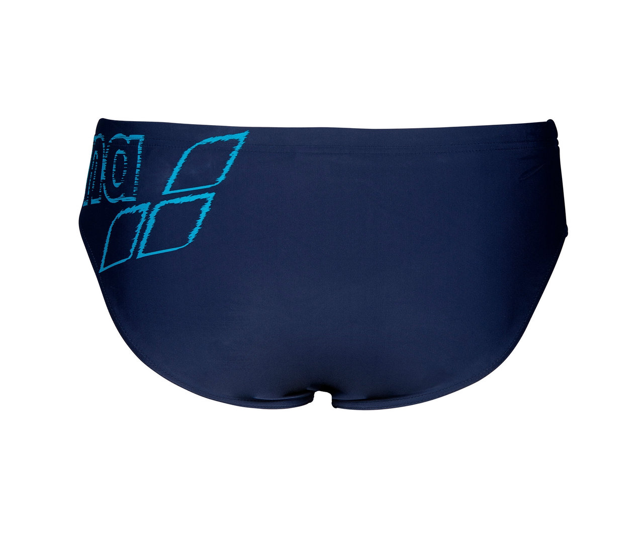 Marineblauer arena Badehosen-Slip Scratchy mit blauem Logo auf der linken Seite.