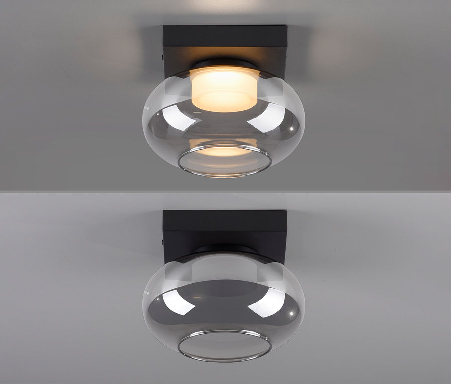 Zwei SCHÖNER WOHNEN-Kollektion Deckenleuchten »SIA« sind an einer Decke befestigt.