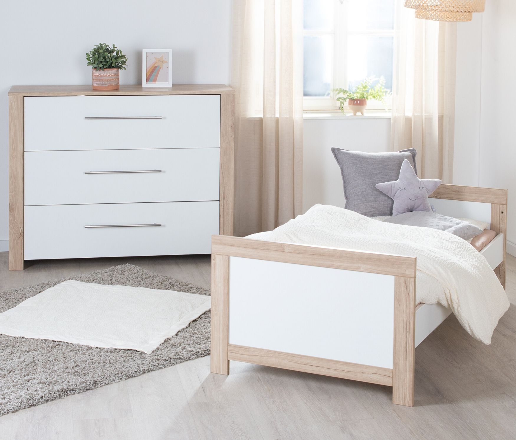 Thumbnail - roba Wickelkommode »Malo« - 112x75,5x98cm - braun - Holz / Metall