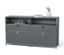 Sideboard Metall "CN3" mit 2 Klappenfächern, 2 Schubladen und 2 offenen Fächern, grau - /img/gQwXj6Pv/64/image.jpeg