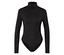 Schwarzer Langarmbody mit Rollkragen.