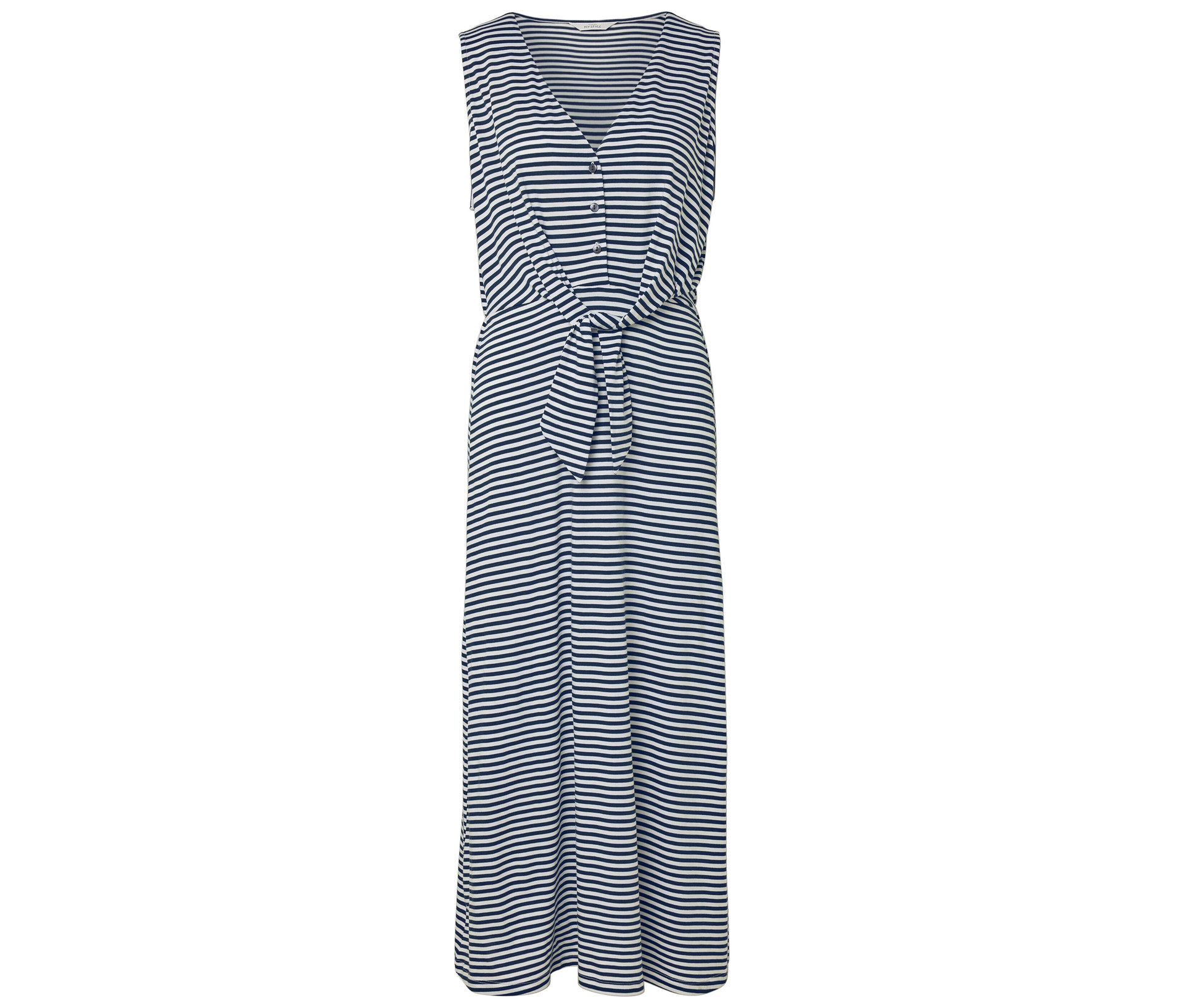 Jerseykleid mit Knoten - Damen - Gr. XXL - dunkelblau - dunkelblau
