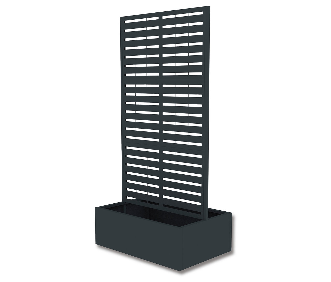 Sichtschutz mit Pflanzkasten, 90 x 184 x 60 cm.