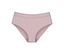 Hellrosa High-Waist-Slip mit Spitzenbesatz am Bund.