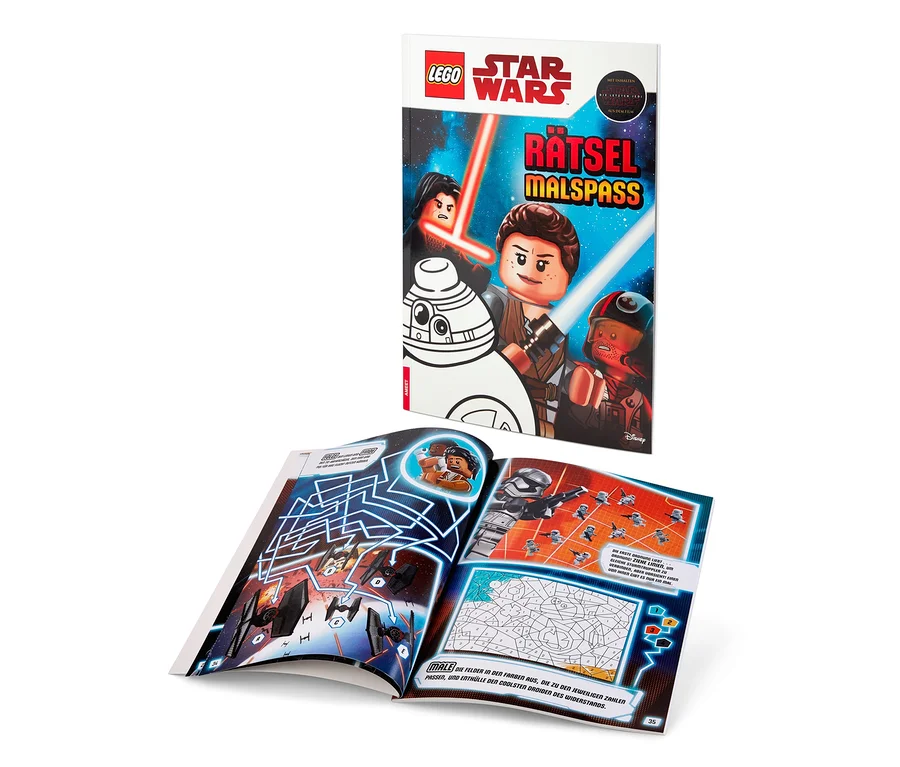 Buch »LEGO® Star Wars™ Rätselmalspaß« mit Star Wars Figuren.