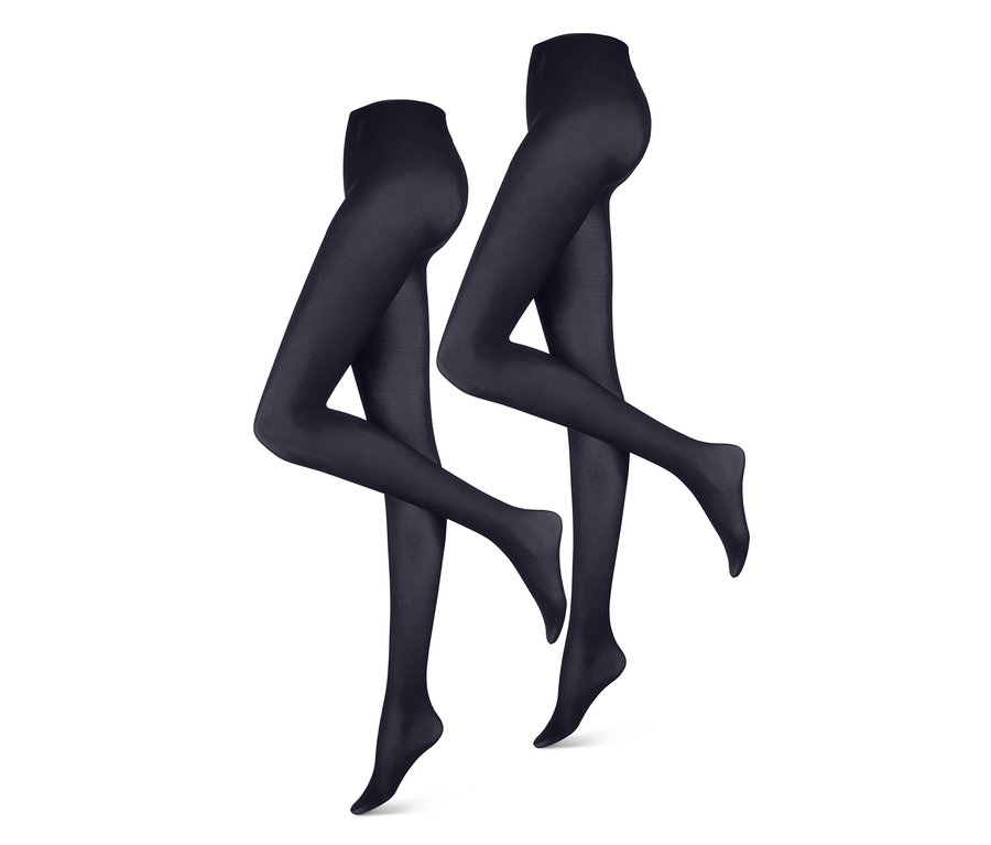 Zwei Schaufensterpuppenbeine mit schwarzer Strumpfhose, 2 Paar.
