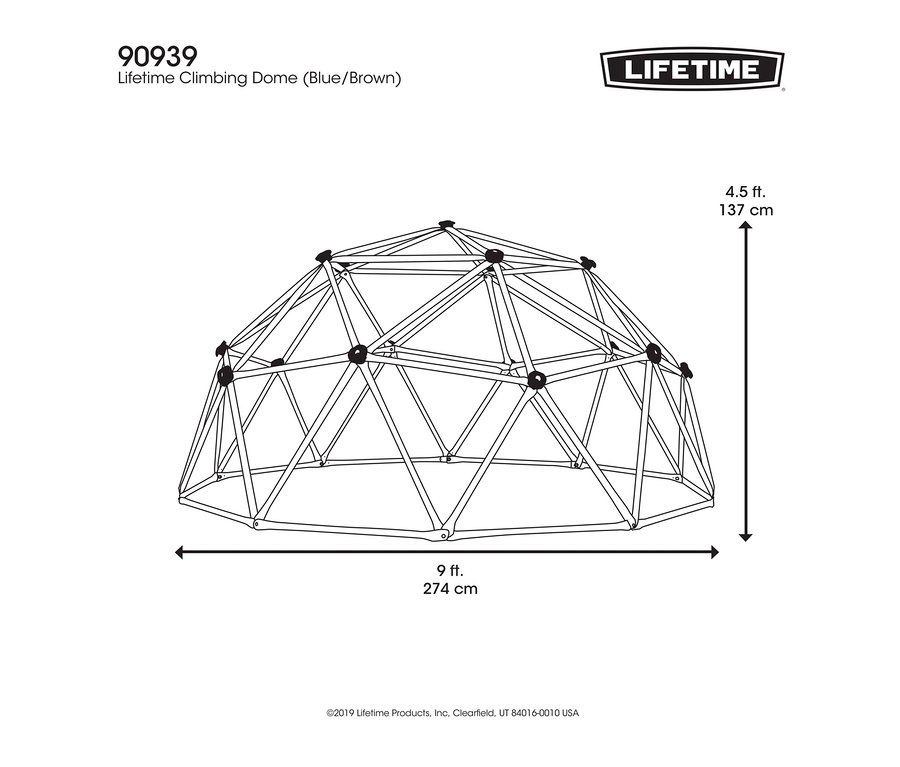 Illustration des LIFETIME-Klettergerüsts »Geodome«, klein.