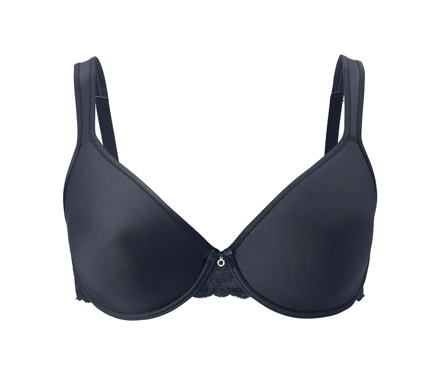 Schwarzer Spacer-BH auf weißem Hintergrund.