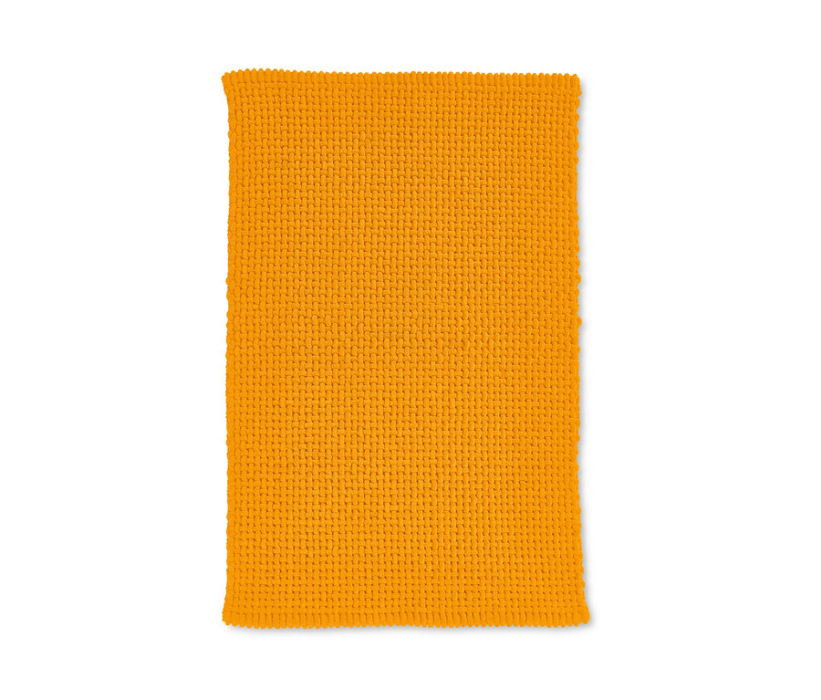 Orangefarbene Badematte, ca. 50 x 80 cm.