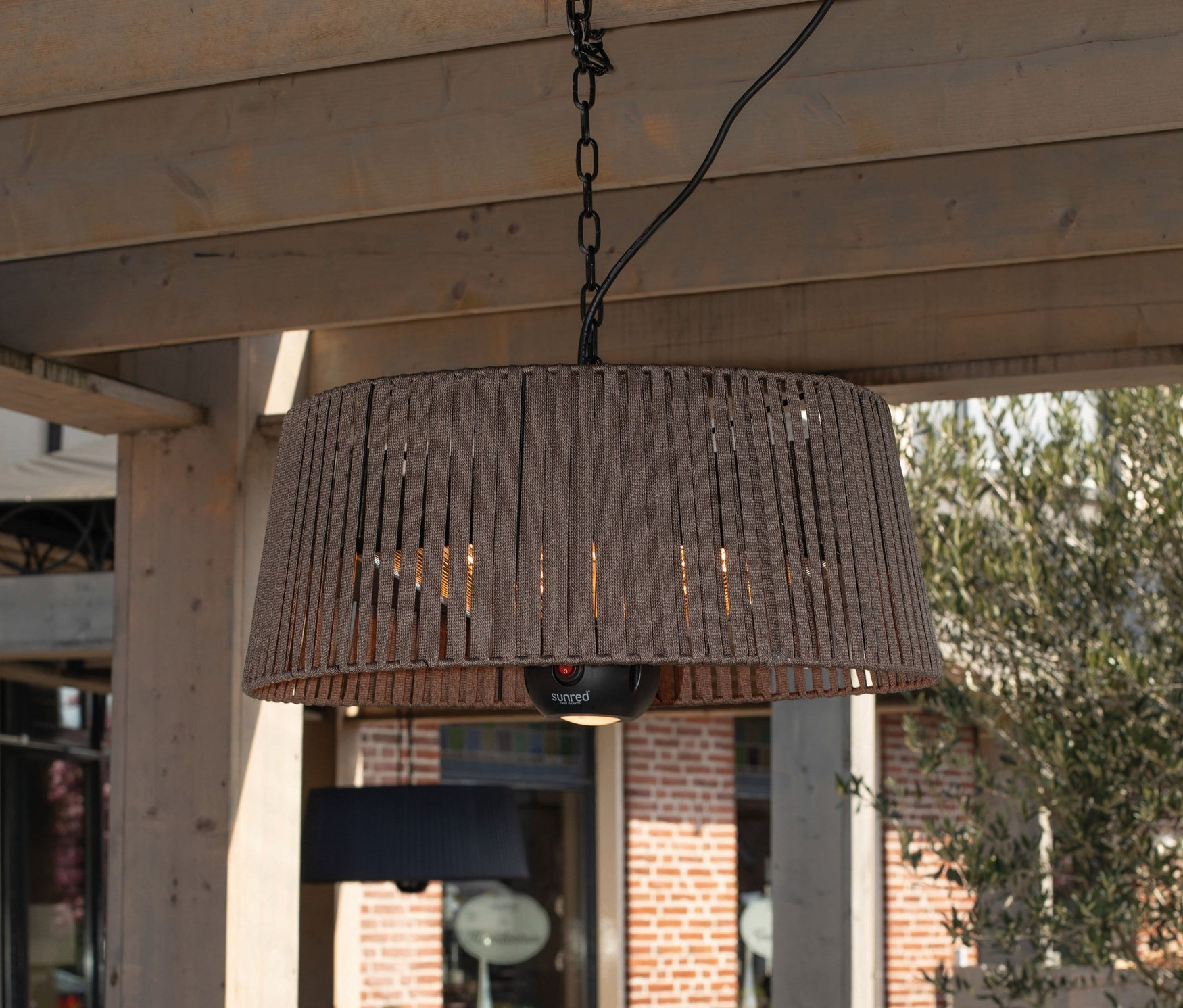 Thumbnail - Sunred-Hänge-Heizstrahler »Halogen Artix Corda« - braun