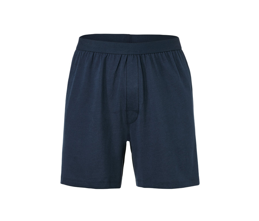Marineblaue Shorty-Pyjama in weicher Single-Jersey-Qualität.