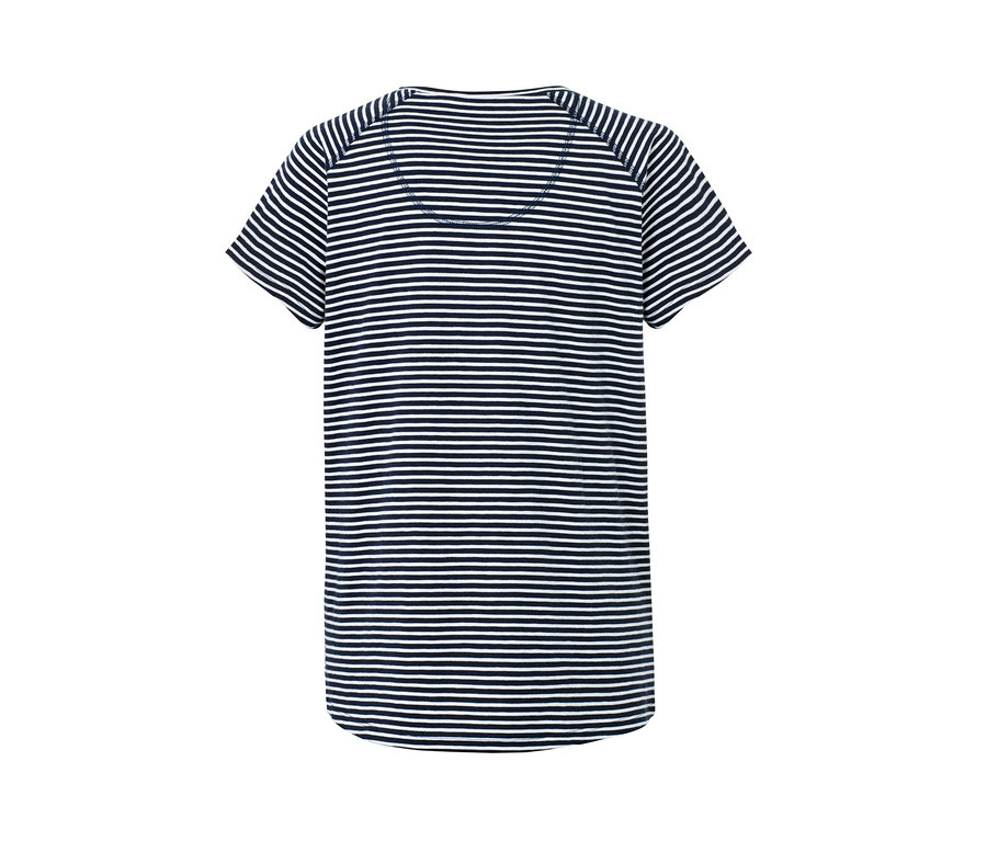 Gestreiftes T-Shirt mit kurzen Ärmeln.