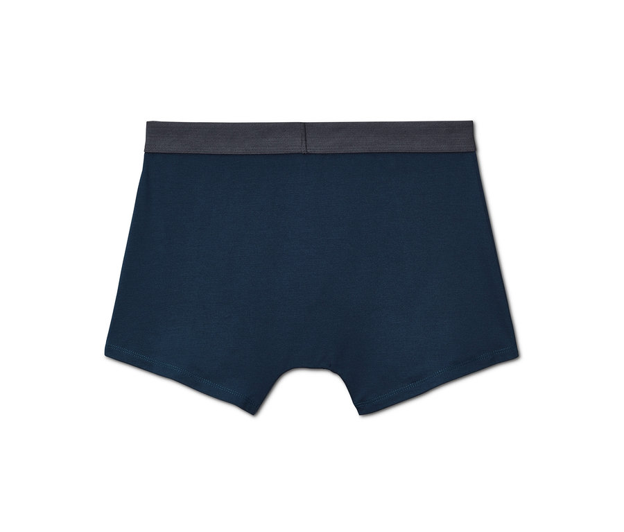 Nahaufnahme der blauen 2 Modal-Slipboxer mit grauem Bund.