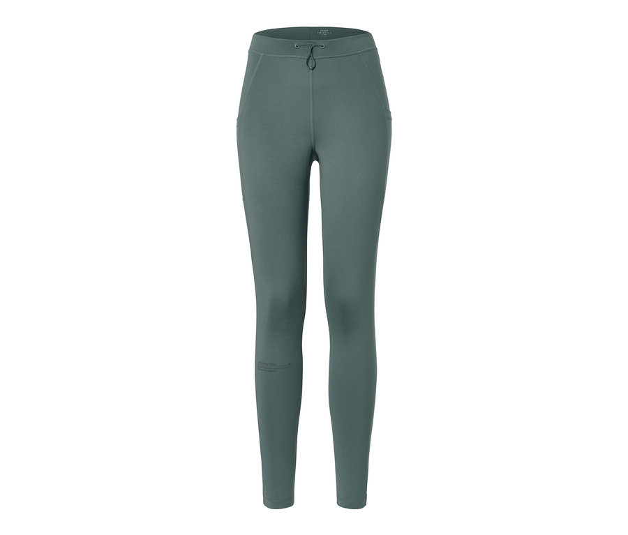 Salbeigrüne Thermo-Lauftight.