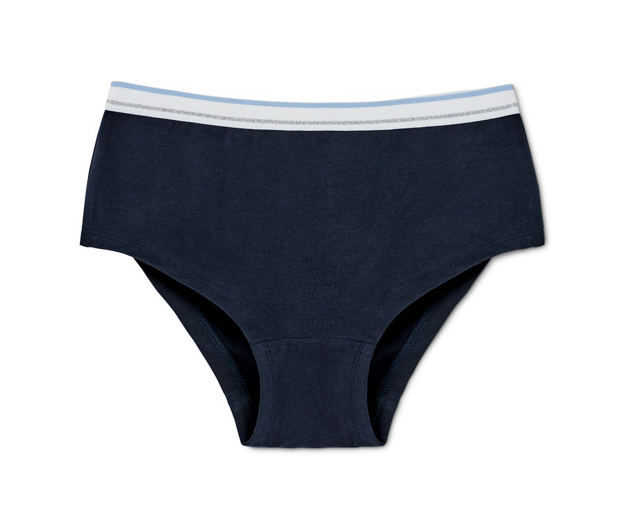 Eine marineblaue Mädchen-Panty mit Bio-Baumwolle, 1 Stück von 3.