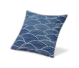 Blau mit weißem Wellenmuster