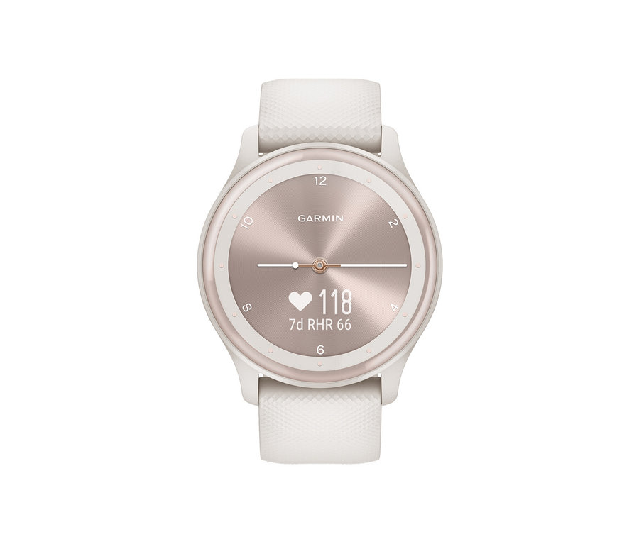 Detailansicht der GARMIN Smartwatch »VIVOMOVE® SPORT«, elfenbein-perlgoldfarben.