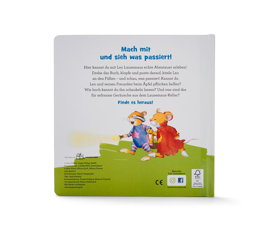 Cover des Buches »Leo Lausemaus – mein Mitmachbuch«.