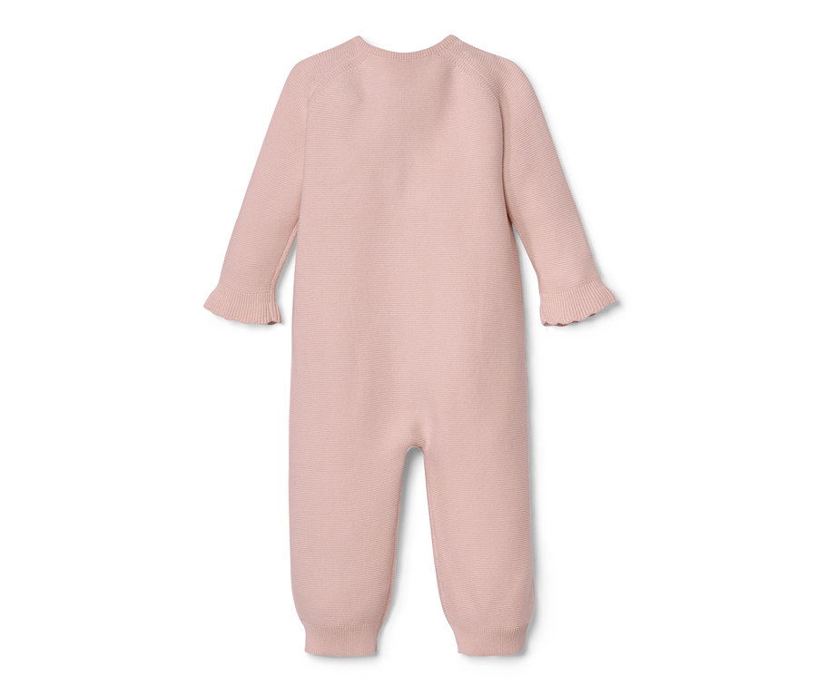 Rosa Baby-Strickoverall.