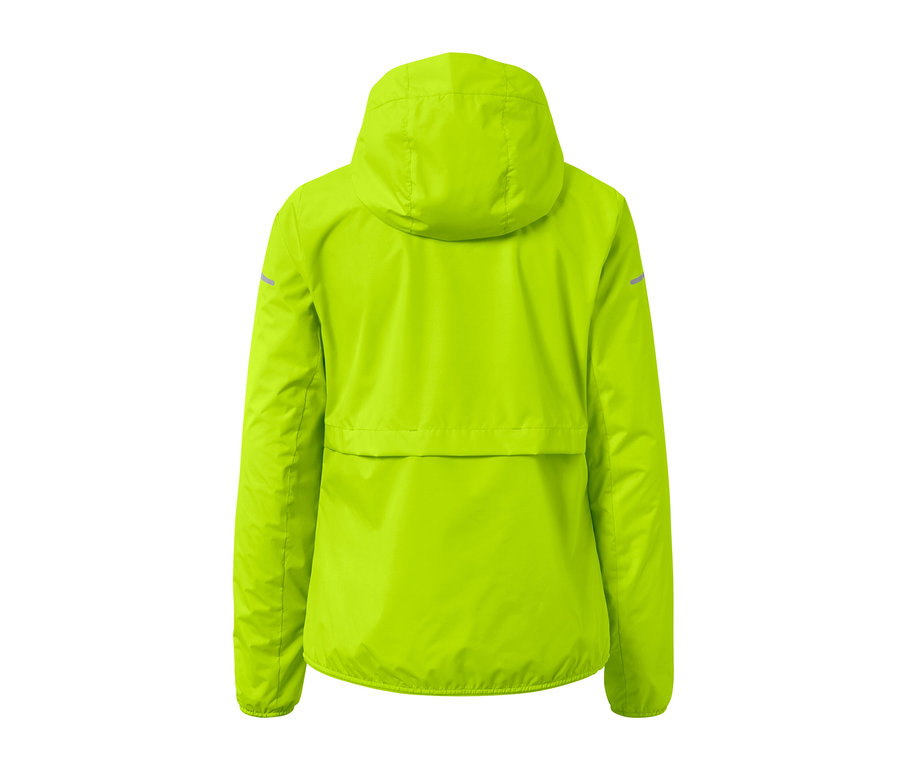 Rückansicht der Windprotection-Laufjacke, neonlime.