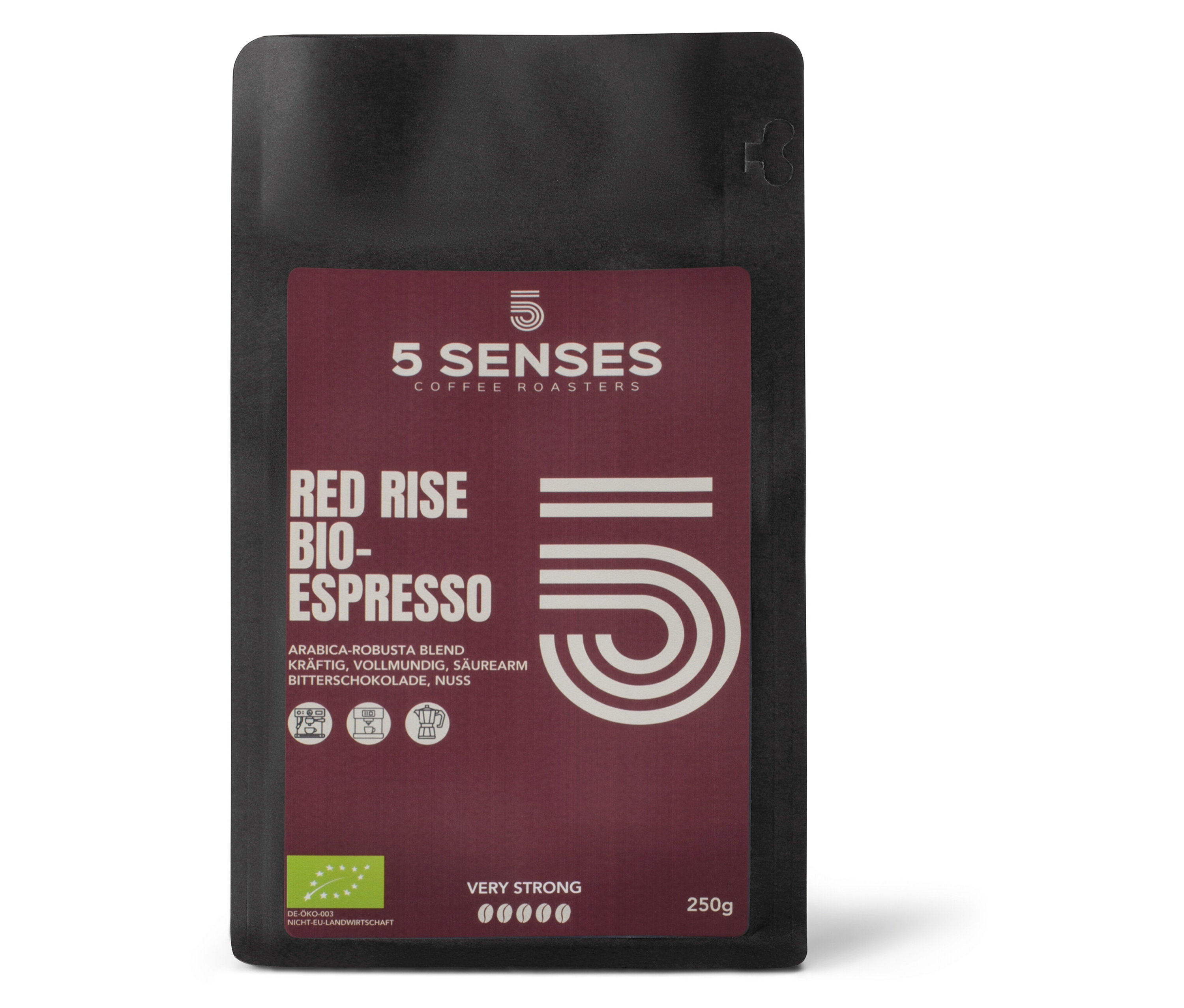 Red Rock günstig Kaufen-5 Senses - Red Rise Bio-Espresso - 250 g - Intensität: 6/6. 5 Senses - Red Rise Bio-Espresso - 250 g - Intensität: 6/6 <![CDATA[5 Senses - Red Rise Bio-Espresso - 250 g Aufbewahrungshinweise: Trocken, dunkel und vor Wärme geschützt lagern. Zuber