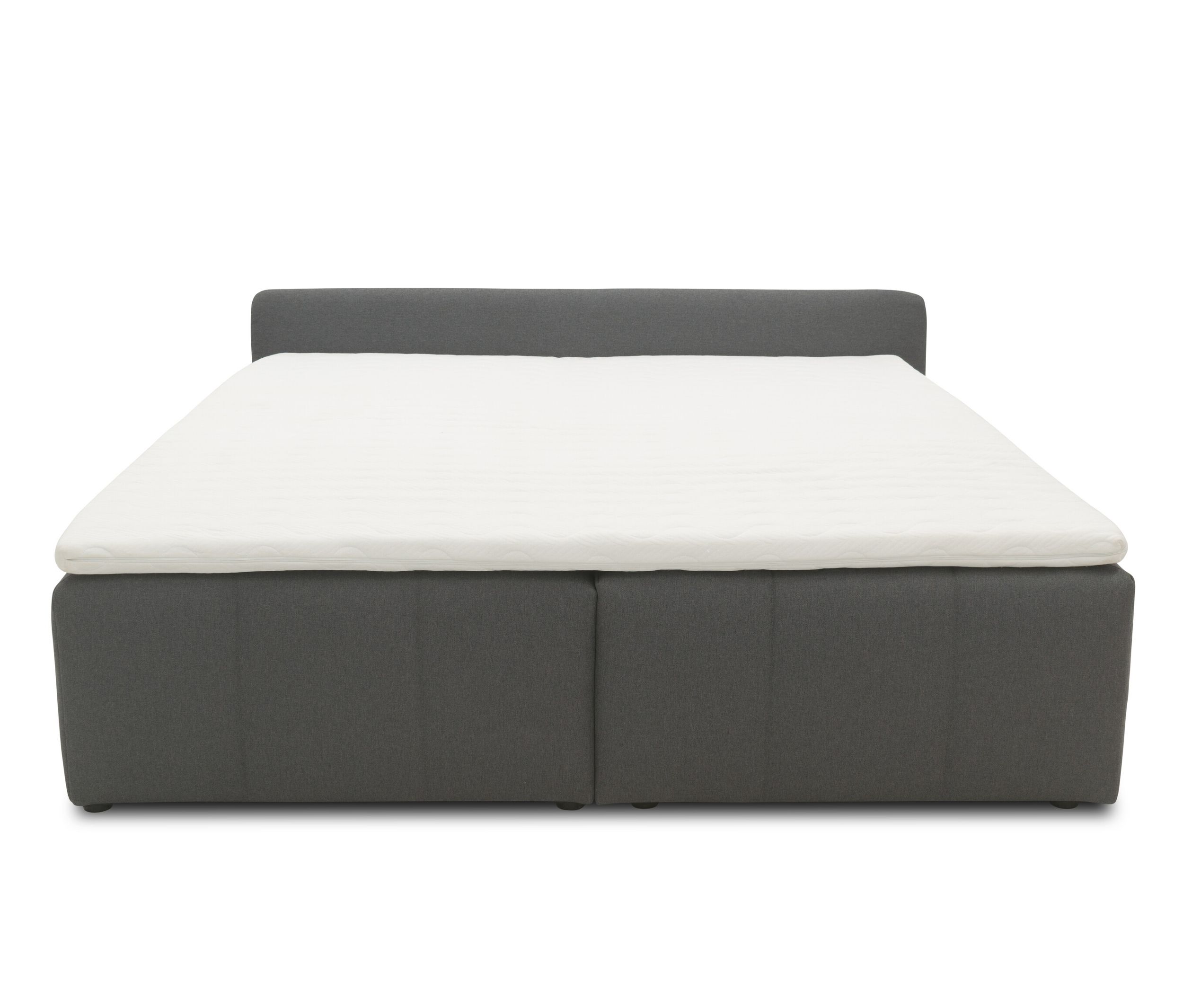 Thumbnail - Domo collection Boxspringbett 180 x 200 cm inkl. Topper - 187x207x68cm - schwarz - Polyester / Holz / Kunststoff