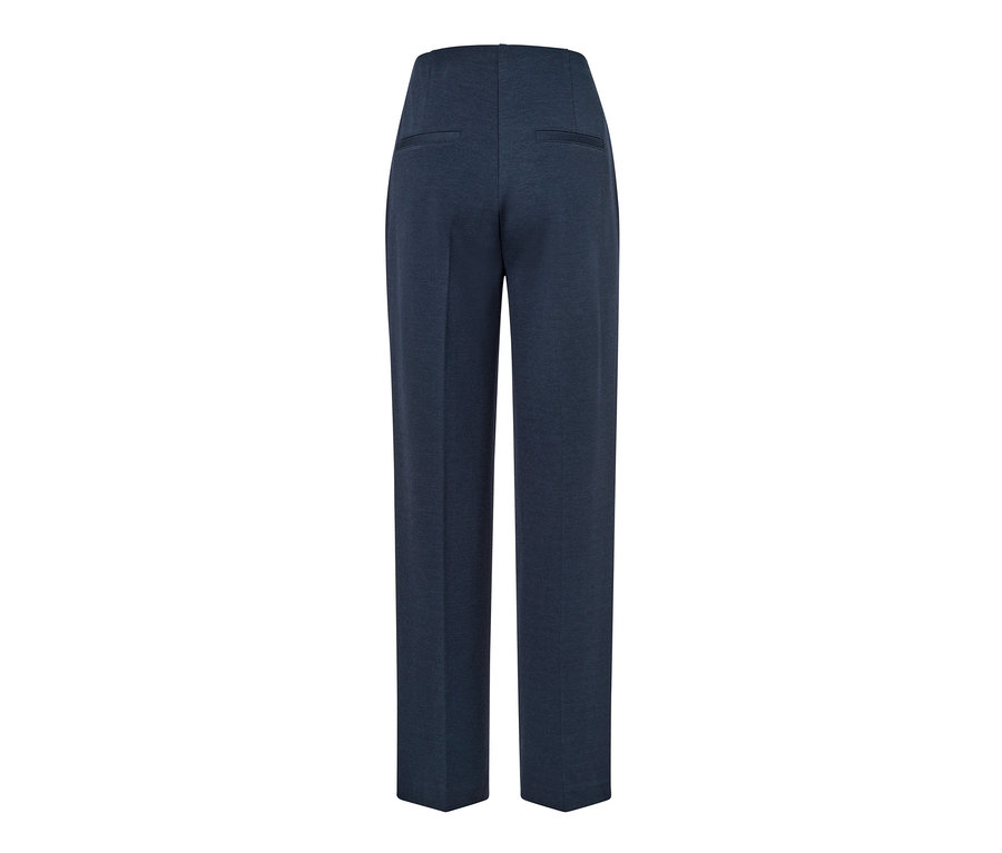 Blaue melierte Jerseyhose.
