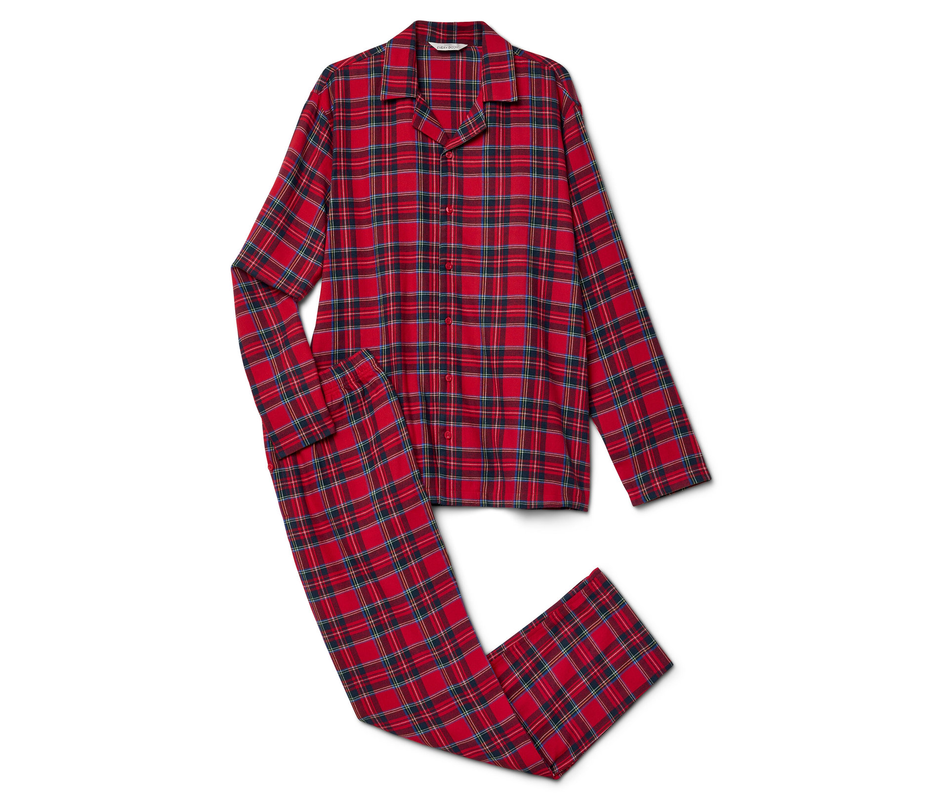 Flanell-Pyjama-Set - Herren - Gr. S - mehrfarbig/kariert - mehrfarbig