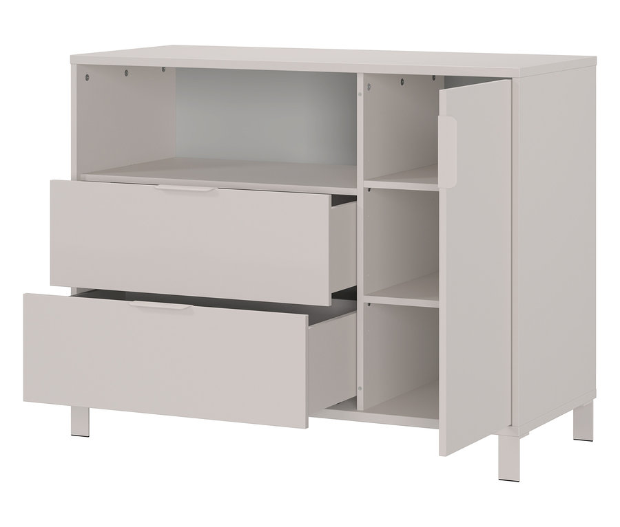 Weißes breites Set »Alkmaar«, Kommode und Wickelaufsatz.