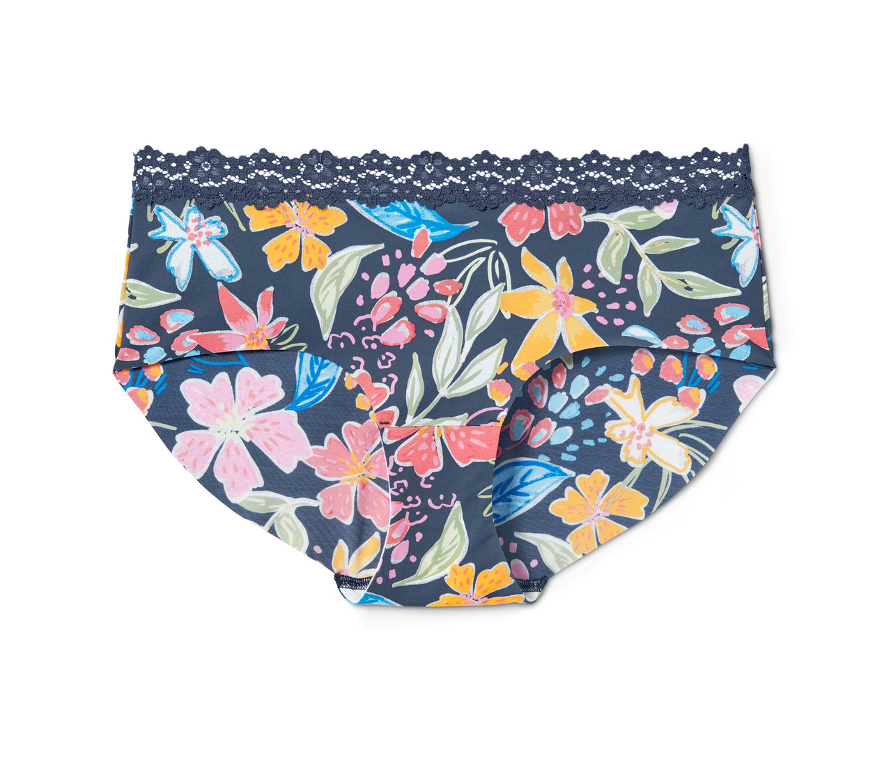 Eine einzelne Magic-Cut-Panty mit Blumenmuster.